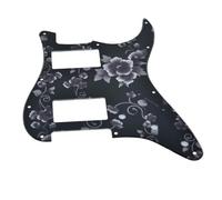 Dopro Pickguard 11 trous style ST Humbucker HH pour guitare Strat américaine avec double micros humbucker carré trou d'angle motif floral