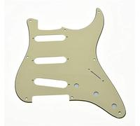 Dopro Pickguard 8 trous vintage pour guitare Strat SSS 3 plis Blanc vieilli