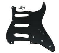 Dopro Pickguard de guitare 11 trous vintage 62 Stratocaster ST SSS avec vis pour American Fender 62 Stratocaster Noir 1 épaisseur