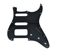 Dopro - Pickguard de guitare Strat HSS à 11 trous pour Stratocaster FD américaine - Montage à 2 vis pour micro humbucking - Noir - 3 plis