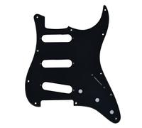 Dopro Pickguard de guitare vintage 62 Strat ST SSS à bobine simple avec vis pour Fender 62 Stratocaster 11 trous Noir 1 pli