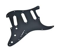 Dopro Pickguard en aluminium mat 11 trous pour Stratocaster SSS en métal anodisé ST Pick Guard pour USA/Mexique ST/Strat Noir mat