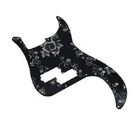Dopro Pickguard en plastique imprimé 3D à 13 trous avec vis PB Bass Scratch Plate Compatible avec les motifs floraux américains/mexicains