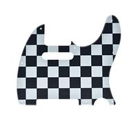 Dopro Pickguard en plastique imprimé 3D pour guitare télé 8 trous pour FD Telecaster américain/mexicain grille noir/blanc