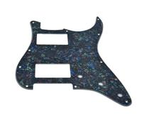 Dopro Pickguard HH Humbucker 11 trous style ST pour guitare Strat américaine avec double micros humbucker carré trou d'angle perle d'ormeau