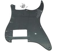 Dopro Pickguard pour guitare 11 trous ST Strat One Humbucker pour FD Delonge Noir mat 1 pli