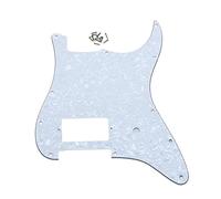 Dopro Pickguard pour guitare Humbucker ST Strat One 11 trous pour FD Delonge White Pearl