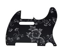Dopro Pickguard vintage en plastique imprimé 3D pour guitare télé 5 trous compatible avec Fender Telecaster américaine/mexicaine Motif floral