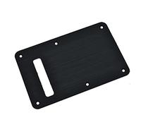 Dopro Plaque arrière en aluminium anodisé moderne ST Strat Tremolo Trem Cavity Cover pour Stratocaster américaine/mexicaine FD Noir