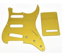 Dopro Plaque arrière pour Strat SSS Pickguard ST 11 trous pour Strat USA/Mexicain FD Strat Doré Miroir