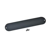 Dopro Plaque de commande vierge standard de 32 mm de largeur sans trou en aluminium anodisé pour Telecaster FD Noir
