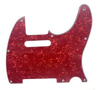 Dopro Plaque de protection pour guitare Tele à 8 trous convient à la Telecaster FD américaine/mexicaine Red Pearl