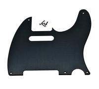 Dopro Plaque de protection vintage 5 trous pour guitare Tele (Noir mat 1 épaisseur)