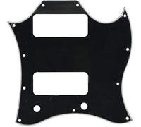 Dopro SG Pickguard intégral pour guitare avec trou de micro P90 Noir 3 plis
