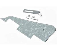 Dopro White Pearl LP Pickguard de guitare avec support chromé pour Epiphone Les Paul