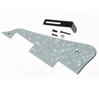 Dopro White Pearl LP Pickguard pour guitare avec support noir pour Epiphone Les Paul