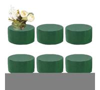 Dopsyesn Bloc Mousse Florale, 6 Blocs De Mousse Verts pour Compositions Florales, Blocss De Mousses Ronds pour Compositions Florales, Blocs De Mousses Parfaits pour Les Fournitures De Fleuriste