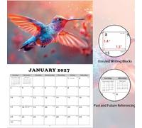 Dopsyesn Calendrier Oiseaux 2026 - Agenda Colibri sur 13 Mois,Janv 2026 - Janv 2027, Agenda Mural Pour Maison Bureau Étude Passionnés Nature Amateurs Oiseaux
