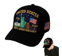 Dopsyesn Casquette Patriotique,Casquette Amérique 250Ème Anniversaire pour Sport - Accessoire Adjustable 1776-2026 pour Parade Randonnée Plage Pêche Voyage