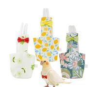 Dopsyesn Couche pour Oiseaux - Habits De Protection Réutilisables - 3 Pièces Harnais Anti-Urine pour Pigeon et Oiseaux,pour Perruches Inséparables Conures Perroquets Gris d'Afrique Mainates Aras