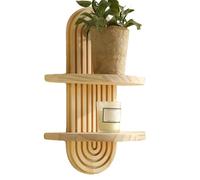 Dopsyesn Étagère Murale Boho, Étagères en Bois pour Mur, Support Bougie Design Arqué Décoratif pour Bureau, Angle, Bibliothèque, Placard, Chambre Bébé, Entrée, Coiffeuse