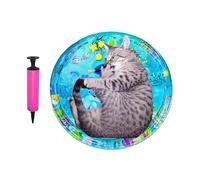 Dopsyesn Matelas d'eau pour Chat - Matelas d'eau Épais Résistant Aux Griffures | Accessoire de Jeu Antidérapant Rafraîchissant Portatif Contre l'Ennui pour Sol de Cuisine ou Pièce