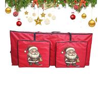 Dopsyesn Sac de Rangement pour Sapin de Noël - Poches de Rangement Imperméables avec 2 Compartiments,Organisateur d'Articles de Fêtes Ménagers,pour Meuble Dressing Voyage Lingue Salon Garage