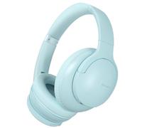 DOQAUS Casque Bluetooth sans Fil 90H Durée Lecture 3 Modes EQ BT V5.4, Casque Bluetooth,Cache-Oreilles protéines,Casque sans Fil stéréo HiFi Microphone pour Voyage/Travail/Vie-Bleu pâle
