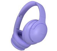 DOQAUS Casque Bluetooth supra-auriculaire, 90 heures de lecture, 3 modes EQ, HiFi stéréo basses sans fil avec micro, cache-oreilles doux, pliable pour téléphone/PC (lilas)
