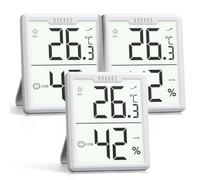 DOQAUS Lot de 3 thermomètres, hygromètres numériques, blancs