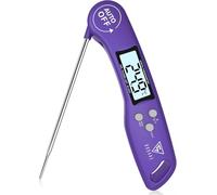 DOQAUS Thermomètre Cuisine, 3s Lecture instantané Thermomètre Cuisson, Thermomètre Viande, avec Écran LCD RétroÉclairage, Sonde Pliable pour Cuisson, Viande, BBQ, Steak, Huile, Lait, Vin (Violet)