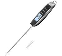 DOQAUS Thermometre Cuisine,Thermometre Cuisson avec 3s Lecture instantané Écran LCD Rétro Éclairage, Thermomètre Frigo avec Étalonnage et Sonde Longue, pour Turquie Griler Huile fumeur Bien frit