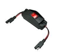 Doqeou Bouton marche/arrêt extérieur étanche pour applications extérieures, avec témoin lumineux, prise à bascule verrouillable, bouton marche/arrêt câble, pour voiture, navigation, intérieur
