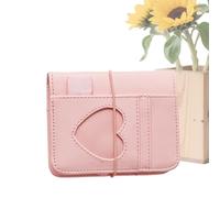 Doqeou Cahier Décoratif - 100 Feuilles Agenda à Pages Mobiles - 13.1x10.5 cm Couverture design cœur en simili cuir carnet,Pour femmes hommes étudiants voyageurs école université travail réunion