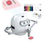 Doqeou Robot de coloriage Intelligent pour - Jouet éducatif - Robot de Dessin avec 100 Cartes et 12 stylos - Cadeau d'anniversaire pour âgés de 3 à 10 Ans - À la Maison, à l'école et à la