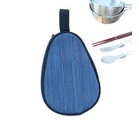 Doqeou Sac De Rangement pour Bols De Camping - avec Poignée Portable Et Poche À Vaisselle À Fermeture Éclair | Sac De Rangement pour Ustensiles De Camping Et Voyage,pour Randonnée Pique-Nique