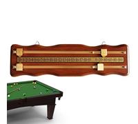 Doqeou Tableau d'affichage de billard, tableau de score, score de billard, garde de scores en bois, compteur de scores facile à lire, compteur de points de billard clair pour raquettes et accessoires