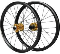 d'or,Ensemble De Roues VTT 20 Pouces HG 7-12 Vitesses Frein À Disque 6 Trous Libération Rapide Jante À Double Paroi Roue De Vélo De Montagne