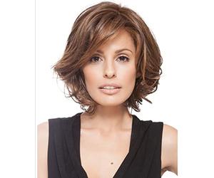 D'or Perruque Brune Bou Pour Femmes, Cheveux Courts, Naturel Quotidien, Mixte, Âge Moyen