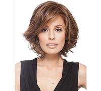 Perruque Brune D'or Pour Femmes, Perruque Bouclée De Couleur Mixte, Cheveux Courts, Cheveux De Tempérament, Perruque D'aspect Naturel Pour Un Usage Quotidien, Convient Aux Femmes D'âge Moyen