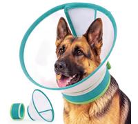 DORA BRIDAL Cône souple pour chien, collier électrique réglable pour chiens de petite, moyenne et grande taille, anti-léchage, post-chirurgie, PVC, S/M/L/XL (vert, XL)