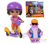 Dora - Coffret Cadeau Aventure en Route pour L'Exploration - Figurine À Collectionner - 2 Figurines & 1 Accessoire - Dessin Animé Jouet Maison De Poupée - Jouet Enfant 3 Ans Et +