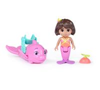 Dora - Coffret Cadeau Aventure Mer-Veilleuse - Figurine À Collectionner - 2 Figurines & 1 Accessoire - Dessin Animé Jouet Maison De Poupée - Jouet Enfant 3 Ans Et +