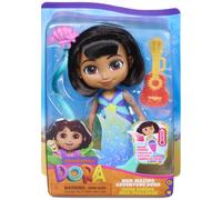 Dora, Dora Sirène mer-veilleuse, poupée sirène qui change de couleur avec 2 accessoires, jouets pour filles et garçons à partir de 3 ans