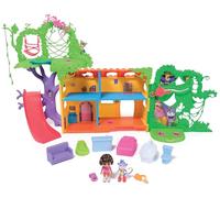 Dora, Ensemble de Jeu Maison Tropicale Joue et Explore, Personnages de et Boots, Meubles de Maison de poupée, Phrases bilingues, Jouets pour Filles et Enfants à partir de 3 Ans