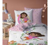 Dora Explore Parure de lit imprimée 100% coton - Licence officielle