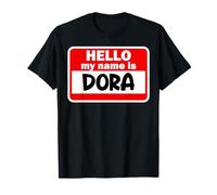 Dora Hello Hi My Name Is T-shirt Nom sur mesure T-Shirt