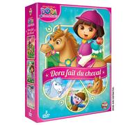 Dora L'exploratrice - Coffret Dora Fait Du Cheval : Dora Fait Du Poney + Dora Et La Forêt Enchantée + Dora Sauve La Princesse Des Neiges - Pack