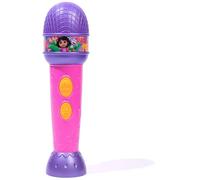 Dora - Micro À Fonctions De La Forêt Tropicale - Micro Musique 18 Cm - 4 Chansons & 9 Sons - Bilingue Français Anglais - Dessin Animé Jouet Maison De Poupée - Jouet Enfant 3 Ans Et +