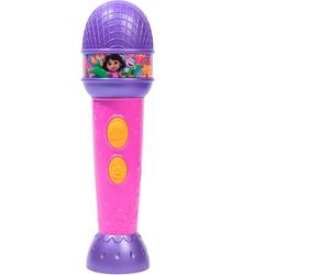 DORA Microphone Musical Regenwald d'environ 22 cm avec 4 chansons et 8 Effets sonores de la série TV Populaire, réglable en Allemand ou en Italien, Plaisir interactif pour Les Enfants à partir de 3